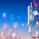 a tower with many antennas and lights- New Telecom Act
