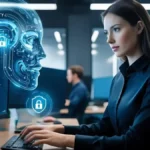 Cyber ​​Threat Intelligence | ai-cybersecurity-concept-female-it-specialist-analyzing-digital-threats