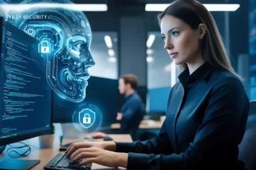 Cyber ​​Threat Intelligence | ai-cybersecurity-concept-female-it-specialist-analyzing-digital-threats