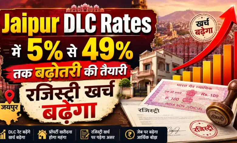 जयपुर में प्रॉपर्टी खरीदने वालों को झटका, Jaipur DLC Rates फिर बढ़ने वाली हैं Jaipur DLC Rates