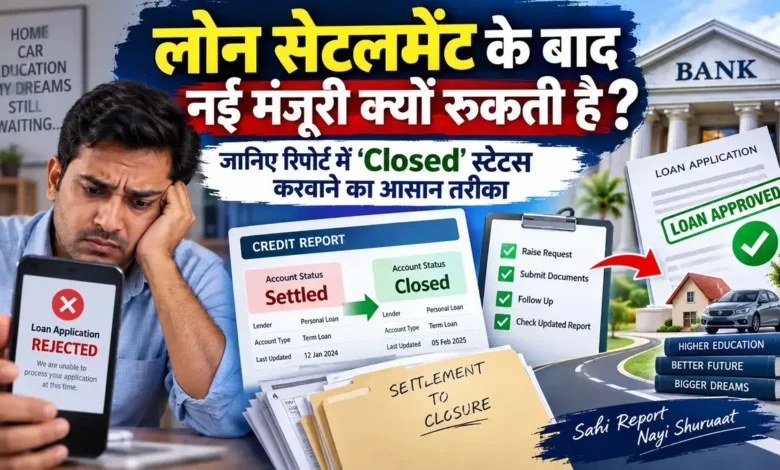 CIBIL Settled Status: लोन सेटलमेंट के बाद क्यों अटकती है नई लोन मंजूरी, जानें क्लोज्ड में बदलने का तरीका CIBIL Settled Status-