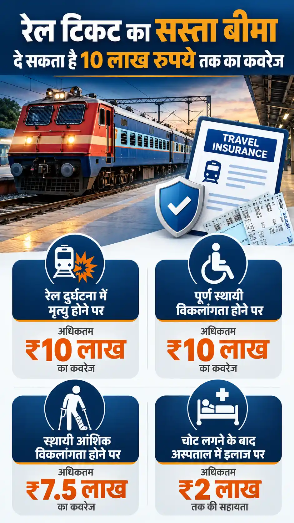 Railway Counter Ticket Insurance